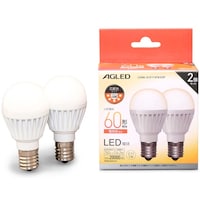 アイリスオーヤマ LED電球 E17 広配光2P 電球色 60形(760lm) LDA6LGE176T6E2P 1個