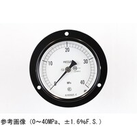 長野 普通形圧力計(Φ75) 埋込形D枠(取付穴) 40MPa 検査証明書付 AC15223 1個
