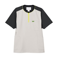 フォーク ジップアップスクラブR ライトグレー×チ