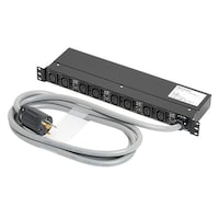 アメリカン電機 1Uコンセントバー (200V 30A 8口) W480×H43.5×D125mm ブラック HKC2910PT HKC2910PT 1個