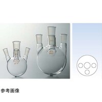 コスモスビード 四ツ口フラスコ(側管前面形)100mL 中29/42 側19/38 1513023 1個