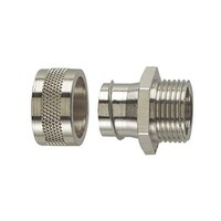 ヘラマンタイトン コンジットフィッテイング 固定外ねじ継手 銀 真鍮 Helaguard PCSFMシリーズ用 10個 16631005 PCS25FMM25NPBML