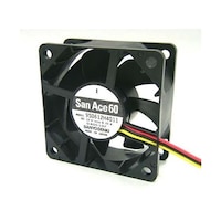 サンヨウデンキ K 軸流ファン 電源電圧:12 V dc DC 60 x 60 x 25mm 9S0612M401 9S0612M401 1個