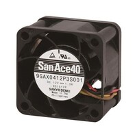 サンヨウデンキ K 軸流ファン 電源電圧:12 V dc DC 40 x 40 x 28mm 9GAX0412P3S001 9GAX0412P3S001 1個