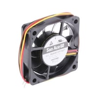 サンヨウデンキ K 軸流ファン 電源電圧:12 V dc DC 60 x 60 x 15mm 9GA0612P7G01 9GA0612P7G01 1個