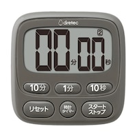 ドリテック 時計付き大画面タイマー ダークグレー T612DG
