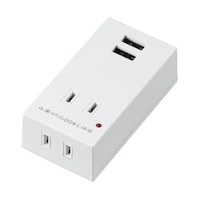 ヤザワ 雷ガード付両挿しUSBフロントタップ2個口 ホワイト H1FSK4002UWH H1FSK4002UWH 1個