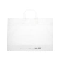 シモジマ 手提げポリ袋 ポリチャームバッグ MM ナチュラル 表記入り 50枚入 006633432 006633432 1パック