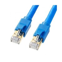 アズワン 0.5m LANケーブル(CAT8/ScTPタイプ/ブルー) EA764BB451 EA764BB451 1本