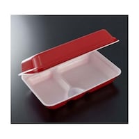 中央化学 弁当容器 CAP街デリ BOX2516 赤 本体蓋一体型容器 240枚 120048 120048 1ケース