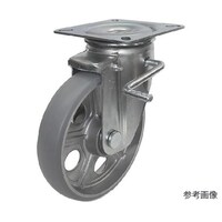 ユーエイキャスター プレート式 自在 キャスター アルティメットウレタン 車輪径200mm ストッパー付き PMタイプ PMSLB(R)型 PMS200AUULBR PMS200AUULBR 1個