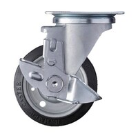 ハンマーキャスター 特殊鋼板製 自在 SP付 ゴムB車100mm 413YSRBB100 413YSRBB100 1個