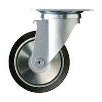 ハンマーキャスター 520型自在焼入れ金具ゴム車 520YSRB150 520YSRB150 1個