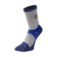 エビスニット メリノウールミドルソックス 5指タイプ ブルー 25ー27cm TR1426 TR1426 1足