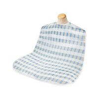 竹虎 ソフラピレンエプロン ボーダーチェックロング ブルー 102312