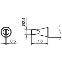 白光 IHはんだこてFX100用 こて先 2.4D型/350℃ T31B03D24