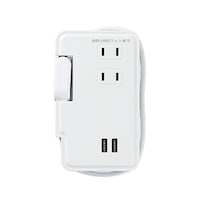 ヤザワ AC100V/2.4A/0.9m 3口タップ(巻取式/USBA付) EA940CD119 EA940CD119 1個