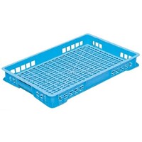 岐阜プラスチック工業 トレー、めんコンテナー ブルー 外寸(mm):703×464×79 内寸(mm):661×424×70 T20 B 1個