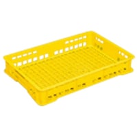 岐阜プラスチック工業 トレー、めんコンテナー イエロー 外寸(mm):703×464×110 内寸(mm):661×424×102 T30 Y 1個