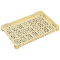 岐阜プラスチック工業 トレー、めんコンテナー アイボリー 外寸(mm):665×433×70 内寸(mm):633×406×60 MK16 I 1個