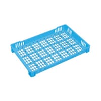 岐阜プラスチック工業 トレー、めんコンテナー ブルー 外寸(mm):665×433×70 内寸(mm):633×406×60 MK16 B 1個