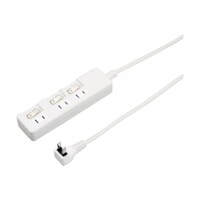 ヤザワ 3個口節電タップ2mホワイト H8S332WH H8S332WH 1個