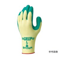 ショーワグローブ 天然ゴム背抜き手袋 まとめ買い グリップ(ソフトタイプ)5双パック グリーン Lサイズ NO310L5P