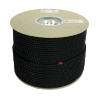 ユタカメイク PEカラーロープドラム ブラック 6mm×200m RE104 RE104 1巻