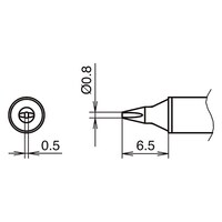 白光 IHはんだこてFX100用 こて先 0.8D型 450℃ T31B01D08 T31B01D08 1本