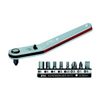 アネックスツール ベントアップヘッド型オフセットラチェットドライバー ビット9本組 429