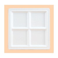関東プラスチック工業 メラミンスクエアプレート 四仕切皿 M2400 1個