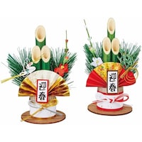 アズワン 正月飾り 卓上門松 鶴亀 2個 3817761 3817761 1セット