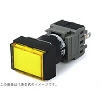 富士電機 コマンドスイッチφ16 長角平形照光押しボタンスイッチ 黄色 AH165TLY11E3