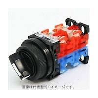 富士電機 コマンドスイッチφ30丸フレームツマミ形セレクタスイッチ 黒 AR30PR322B