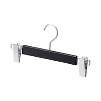 アズワン 木製ボトムハンガー 黒 外型クリップ付 10本 61192181 61192181 1セット