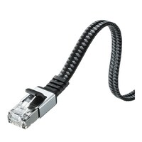 サンワサプライ カテゴリ6AメッシュフラットLANケーブル KBFL6AME05BK