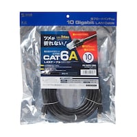 サンワサプライ カテゴリ6A LANケーブル KBT6ATS10BK