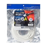 サンワサプライ カテゴリ6A LANケーブル KBT6ATS15W