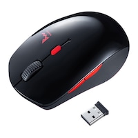 サンワサプライ 静音ワイヤレスブルーLEDコンボマウス(ブラック×レッド) MAWBTBL193BKR