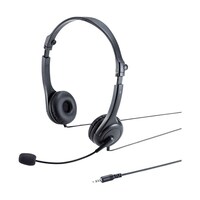 サンワサプライ 4極対応ヘッドセット MMHS407BK