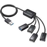 サンワサプライ USB3.2 Gen1+USB2.0 コンボハブ(4ポート) USB3H436BK