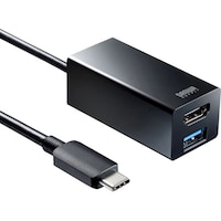 サンワサプライ USB TypeC HDMI変換アダプタ(USBハブ付) USB3TCH35BK