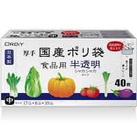 オルディ 国産ポリ袋マチ付 食品用 中 半透明 40枚×60冊入 KPHD40 1ケース
