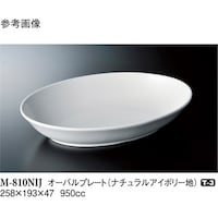 スリーライン オーバルプレート ナチュラルアイボリー地