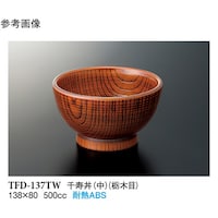 スリーライン 千寿丼(中) 栃木目 60個入 TFD137TW 1ケース