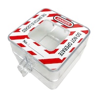 セーフラン安全用品 スイッチカバーロックアウトデバイス 80×80×H60mm 透明 J2625