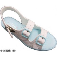 山一 抗菌キルティング2バンドサンダル ブルー L 7609BLL 7609BLL 1足