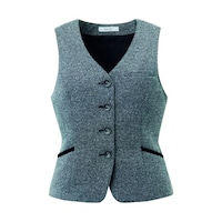 ENJOY ベスト KNIT TWEED