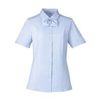 カーシーカシマ ENJOY 半袖シャツブラウス TRICOT KNIT KERSEY ブルー 19号 ESB693 ESB693 1枚