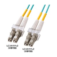 サンワサプライ メガネ型光ファイバケーブル(マルチ50μmOM3、LC×2LC×2、10m) HKBOM3LCLC10N